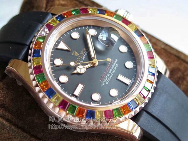 勞力士手錶 金遊艇Rolex yacht Master 116695SATS “糖豆”V8版 Rolex高端男表  hds1168